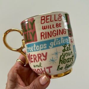 Danielle Kroll for Anthropologie Christmas Mug